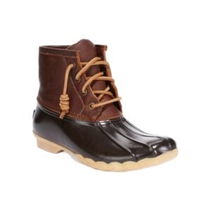 Sperry Top-Sider Saltwater Duck Boot Brown Rain Boots Size 6M Girls/7.5M Wms NEW
